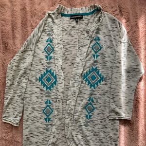 Inspired Hearts burnout grey cardigan
